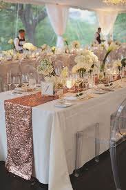 chemin de table rose gold